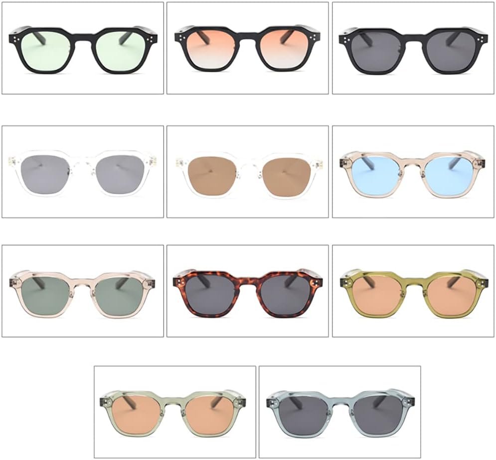 kachawoo TR90 Polarised Sunglasses for Women Mens Square Polygon Retro Vintage Sunglasses Thick Frame Luxury Brand Design Glasses